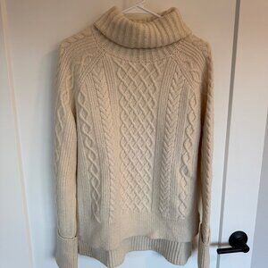 Madewell Fisherman-style Turtleneck - Cream, Size M